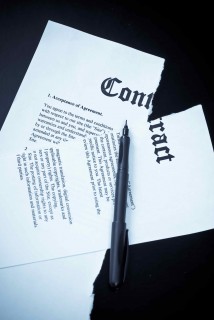 Photo of a torn contract